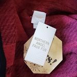Northern Angel Black Red Vest Cape with Faux Fur and Fringe NWT Size undefined Photo 10