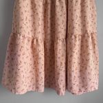 Altar'd State  Light Pink Floral A-Line Tiered Maxi Skirt Size XS Photo 2