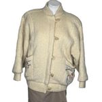 TUNDRA Sweater Jacket Embroidered Pockets 100% Wool Lined Small Vintage 70’s Photo 0