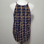 Alice Blue Stitch Fix navy baroque chain print satin tank size medium Photo 5