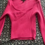 Forever 21 Pink Ribbed Knit Sweater Top Photo 2
