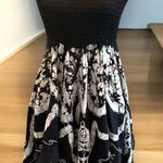 Source Unknown asymmetrical Smocked Top fairy whimsygoth dress Embroidery With Crochet Sz Small Photo 0