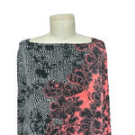 Clara Sun Woo Floral Print Tunic Black Red Pink Floral Lace Print Size Medium Photo 1