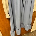 NEW Scarlet Darkness Long Sleeve Renaissance Lace Up Ric Rac Midi Dress Blue XL Photo 4