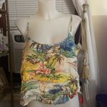 POLO RALPH LAUREN Yellow Rayon Woven Hawaiian Tropical Tank Top XL Green Photo 2