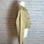 Honor The Gift Women's XS Sand Cropped Quarter Zip Distressed Cotton Streetcore Tan Photo 1