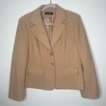 Tribal Wool Blend Peplum Blazer in size 10 Tan Photo 0