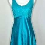 Vintage Satin Slip Dress Blue Size M Photo 1