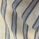 FAVLUX Women’s  Blue & White Striped V-Neck Dress Button Down Tie Back Coastal M Photo 13