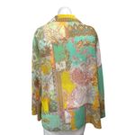 ZARA Multicolor Floral Paisley Patchwork Long Sleeve Button Down Shirt Top Sz L Photo 1
