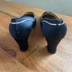 American Vintage Vintage 1950s Newton Elkin Lord & Taylor Navy Satin Rhinestone Heels Size 8 Photo 6