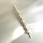Anne Klein silver tone faux pearl bangle bracelet Photo 1
