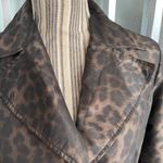 Ellen Tracy Y2K  Leopard Animal Print Lined Trench Rain Coat XS Photo 12