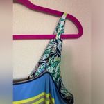 Soma  Soft Multicolor Tropical Floral Stripe Print Surplice Max Dress XL Photo 7