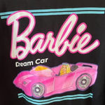 Barbie Dream Car Classic Logo Crew Neck Black Pink Logo Patch Medium NEW NWT Photo 4