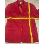 L.L. Bean Cashmere Wool Blazer Jacket Valentine's Day Red Classic Workwear Size XL Photo 1