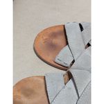 Frye Carla Criss Cross Open Toe Sandals Ash Gray Suede Leather Grey Western 7 Photo 1