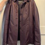COLUMBIAN JJ DISENOS PURPLE LEATHER JACKET Size M Photo 0