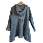 Fenn Wright Manson Grey 100 Wool Hooded Button Front Cardigan Sweater Medium Photo 7