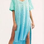Free People Palm Springs Ombré Eyelet Oversized Tunic Dress Cover Up Size S Photo 0