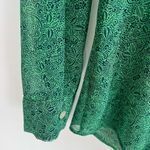 CAbi Green Relaxed Blouse with Full-Length Sleeves Size M Photo 3