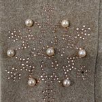 Elegant Khaki Gloves with Pearl Beads Tan Photo 2