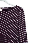 Talbots Top Womens Large Multicolor Stripe Stretch Boat Neck Blouse Photo 2