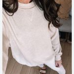 Aerie  cream waffle knit sweater size medium Photo 0