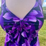 Roaman’s Roaman's Purple Floral One Piece Plus Size Swimsuit Photo 12
