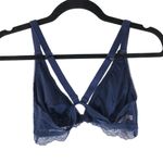 Victoria's Secret  Bralette V Neck Lace Navy Blue M Photo 1