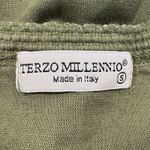 Made In Italy Linen Blend Midi Dress Size M Green Boho Lagenlook Quiet Luxury Photo 5