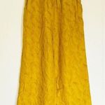 Knot Sisters  Feather Wideleg Elastic Waist Pants Small Gold Photo 0