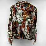 Brigi Country Babes Pajama Top Pin Up Girl Winter Scene Flannel Button Front M Size M Photo 4