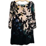 Anthropologie  Shaded Floral garden boatneck dress XS Photo 2