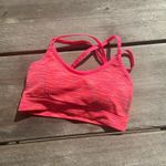 Reebok  Womens Sports Bra Size‎ XS Space Dye Neon Pink Crop Top Strappy Pads Photo 4