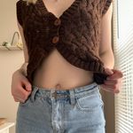 Knit Sweater vest Brown Photo 0