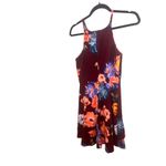 BCX Y2K Floral Dress Sleeveless Tiered Ruffle Size 3 Juniors High Neck Halter  Photo 1