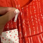 Free People NWT  Lola Embroidered Mini Dress, Capri Orange, Size XS Photo 9