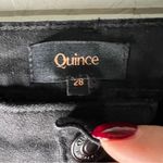 Quince  Bella Black High Rise Straight Leg Organic Cotton Blend Ankle Denim Jeans Photo 7