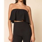 superdown  Brooke Set in Black Xsmall New Womens Outfit Strapless Crop Top Pants Photo 2