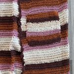 Xirena Browm Striped Cardigan Sweater Small Boho Casual Crochet Neutral Brown Photo 6