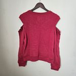 Chaser  Sweatshirt Top Cold Shoulder Crewneck Pink Long Sleeve Casual Athleisure Photo 4