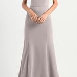 Jenny Yoo  Petra Bridesmaid Dress Size 12 Maxi Halter Neutral Quartz Wedding Photo 0