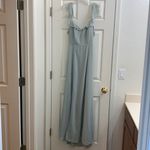 BHLDN Diana Sage green mint gown ruffle slit med Photo 3
