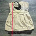 BCBGMAXAZRIA NEW  RUNWAY Cream Gray Sweetheart Strapless Mini Dress Size 10 Photo 10