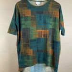 LuLaRoe Size XXS Abstract Earth Tones Fall Colors Irma Oversized Longline Tunic Photo 0