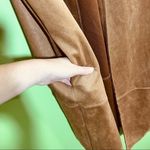 ZARA NWT Brown Suede-like Duster Length Cardigan Jacket Size Small Photo 2