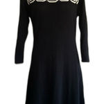 Nine West Knit Sweater Dress Black Off-White Small S Photo 0