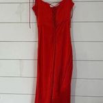 For Love & Lemons Anisa Asymmetrical Dress in Red Photo 5