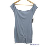 BP . Blue cashmere babydoll organic cotton mini dress size Medium‎ NEW Photo 1